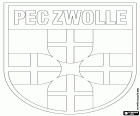 Odznaka PEC Zwolle, klub piłkarski z siedzibą w Zwolle, miasto w środkowo wschodniej Holandii i stolica prowincji Overijssel