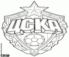 Tarcza z CSKA Moskwa, klub piłkarski który jest częścią-dur klub sportowy z siedzibą w Moskwie. Klub był znany jako zespół Armii Czerwonej, jak to było częścią armii byłej Unii sowieckiej