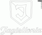 Logo Jagiellonii Białystok, klub piłkarski z siedzibą w Białymstoku, miasto położone w północno-wschodniej Polski, do 60 km od granicy z Białorusią, jest stolicą województwa podlaskiego