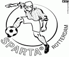Emblemat Sparta Rotterdam, klub piłkarski z siedzibą w Rotterdamie, ważne miasto portowe położone na zachód od Holandii. Rotterdam jest najbardziej zaludnione miasto w prowincji Holandia Południowa