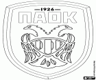 Tarcza PAOK Saloniki, Panthessalonikios Athlitikos Omilos Konstantinoupoliton, multisport klub z siedzibą w Salonikach, miasto portowe w Morzu Egejskim i stolica regionu Central Macedonia, Grecja