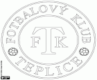 Logo z FK Teplice, klub piłkarski z siedzibą w mieście Cieplice, miasto znajdujące się w pobliżu granicy z Niemcami, w historycznym regionie Czech, w północno-zachodniej Republiki Czeskiej. Teplice jest ważne uzdrowiska