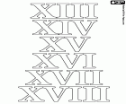 W następstwie uczenia się rzymski system liczbowy, Oto numery 13, 14, 15, 16, 17 i 18