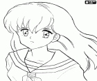 Kagome Higurashi jest drugim bohaterem anime manga Inuyasha. W tym kolorowanki piękne i słodkie oblicze Kagome