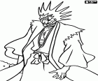 Kenpachi Zaraki, postać z Bleach, potężny i nakładające Shinigami, dusza, która walczy przeciwko Hollows w Realu