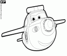 Paul jest robot samolotów policji Super Wings. W tym kolorowanki widzimy Paul w akcji w jego formie samolot