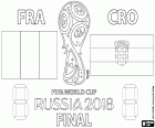 Francja vs Chorwacja. Finał Mistrzostwa Świata w Piłce Nożnej Rosji 2018 r. Stadion Olimpijski Łużniki, Moskwa, 15 lipca 2018 r.