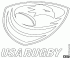 Logo reprezentacji USA w rugby, znane pod pseudonimem The Eagles, Orły