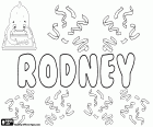 Rodney, męskie imię w języku angielskim, które pochodzi od nazwiska, które ma swoje pochodzenie od nazwy miejsca, Rodney Stoke, mała wioska w Somerset County, Anglia