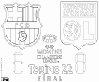 Finał Ligi Mistrzów UEFA Kobiet 2021-2022 pomiędzy FC Barcelona i Olympique Lyon, sobota 21 maja 2022 r., Na stadionie Juventusu w Turynie, Włochy