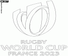 Logo Pucharu Świata w Rugby 2023 odbywającego się we Francji od 8 września do 28 października 2023 roku