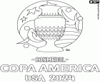 Conmebol Copa América USA 2024 rozgrywany jest w Stanach Zjednoczonych od 20 czerwca do 14 lipca 2024 roku. Logo konkursu do pokolorowania