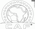 Logo CAF, Konfederacja Afrykańskiej Piłki Nożnej, po angielsku Confederation of African Football. CAF to konfederacja krajowych stowarzyszeń piłkarskich w Afryce. Jej siedziba znajduje się w 6th of October City, tuż za Kairem w Egipcie