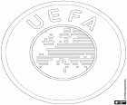Logo UEFA, Unii Europejskich Związków Piłkarskich, Union of European Football Associations w języku angielskim. UEFA to europejska konfederacja krajowych związków piłkarskich. Jej siedziba znajduje się w Nyonie w Szwajcarii