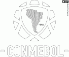 Logo Conmebol, Konfederacji Piłki Nożnej Ameryki Południowej. Conmebol to konfederacja krajowych związków piłkarskich w Ameryce Południowej. Stała siedziba tej instytucji znajduje się w dystrykcie Luque, Obszarze Metropolitalnym Asunción, Paragwaj