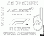 kolorowanka Lando Norris, mistrz F1 w 2025 roku