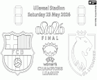 kolorowanka FC Barcelona - OL Lyonnes, finał 2026