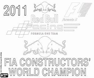 kolorowanka Red Bull Racing, mistrz F1 2011