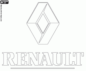 kolorowanka Renault, stare emblemat