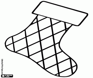 kolorowanka Rhomb skarpety na Boże Narodzenie