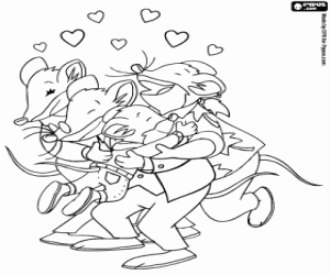 kolorowanka Rodzina szczęśliwy Stilton