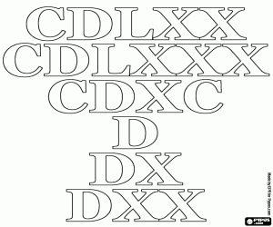 kolorowanka Roman dziesiątki od 470 do 520