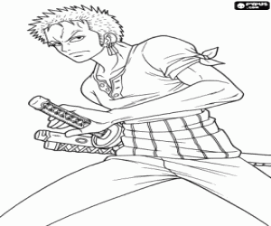 kolorowanka Roronoa Zoro od One Piece