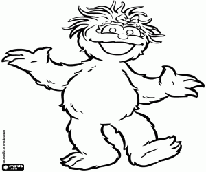 kolorowanka Rosita, taniec, ulica Sezamkowa