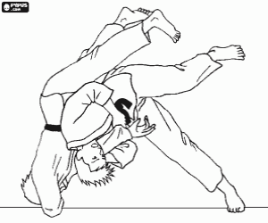 kolorowanka Ruch Judo na tatami