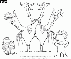 kolorowanka Ryby, łabędzie i Pip