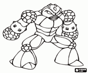 kolorowanka Rzuca kamieni, Gormiti