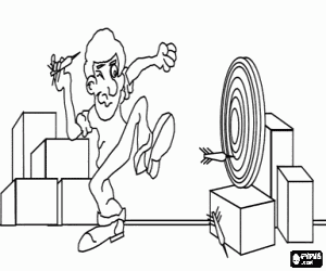 kolorowanka Rzutki, zabawne gry