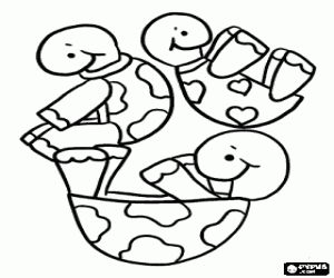 kolorowanka Równoważenie żółwie