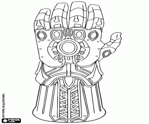 kolorowanka Rękawica nieskończoność, Infinity Gauntlet