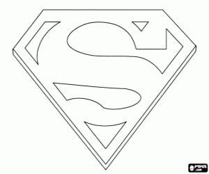 kolorowanka S Superman. Superman Emblem