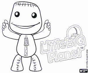 kolorowanka Sackboys, LittleBigPlanet