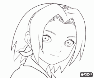 kolorowanka Sakura Haruno z Naruto ninja