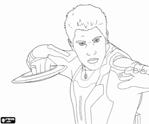 kolorowanka Sam Flynn i płytę światła