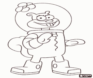 kolorowanka Sandy Cheeks z SpongeBob