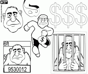 kolorowanka Sceny z życia złodzieja