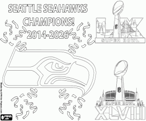 kolorowanka Seattle Seahawks, Super Bowl 2026