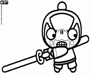 kolorowanka Sensei Chang, charakter Pucca