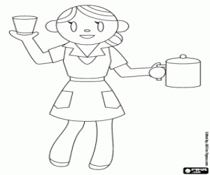 kolorowanka Serwis na pokładzie samolotu