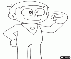 kolorowanka Sewashi, postać z Doraemon