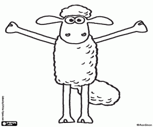 kolorowanka Shaun z otwartymi ramionami