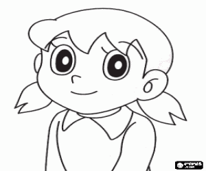 kolorowanka Shizuka, charakter Doraemon