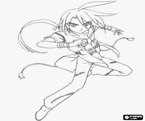 kolorowanka Shun, postać Bakugan