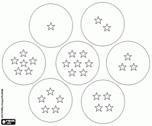 kolorowanka Siedem sfer Dragon Ball