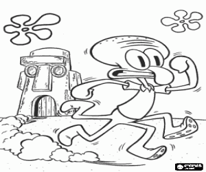 kolorowanka Skalmar ucieka z domu