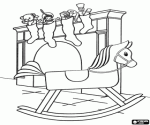 kolorowanka Skarpety świąteczne prezenty